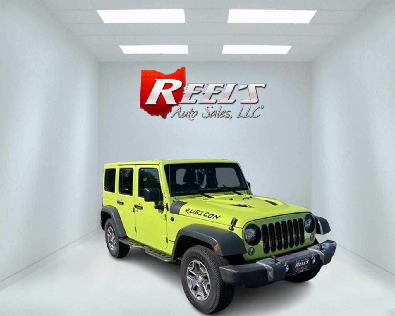 2017 Green /Black Jeep Wrangler Unlimited Rubicon 4WD (1C4BJWFG2HL) with an 3.6L V6 DOHC 24V engine, 5-Speed Automatic transmission, located at 11115 Chardon Rd. , Chardon, OH, 44024, (440) 214-9705, 41.580246, -81.241943 - This 2017 Jeep Wrangler Unlimited Rubicon is a rugged and capable off-road vehicle, equipped with a range of premium features. The exterior boasts LED headlights and fog lights, while the interior features a single-zone automatic climate control system, a 9-speaker Alpine sound system, and navigatio - Photo#2